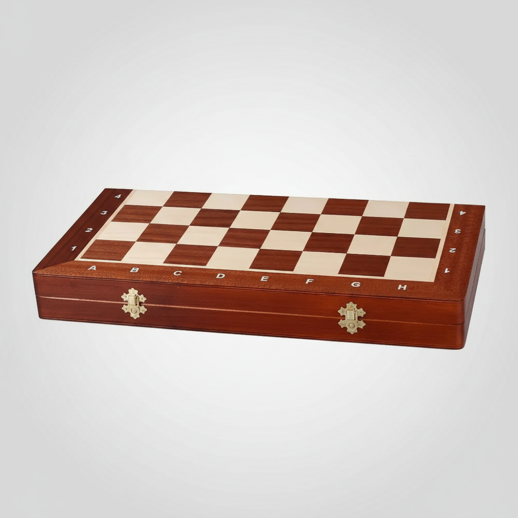 Inlaid Chess Set - Schima Wood Pieces & Mahogany Sycamore