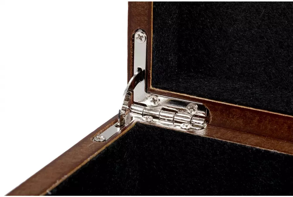 Sapele Chess Storage Box - Black Flocked Interior & Quadrant Hinges