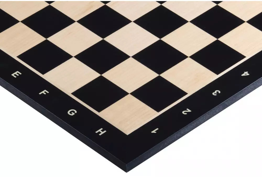 Black & Maple Chessboard - 48x48 cm,Maple Mahogany Inlay
