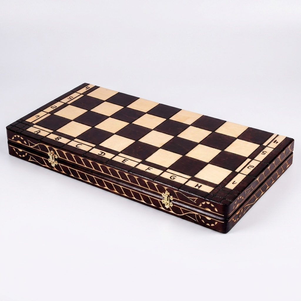 Luxury Lime Wood Hand-Carved Chess Set - Pieces & Hand-Decorated
