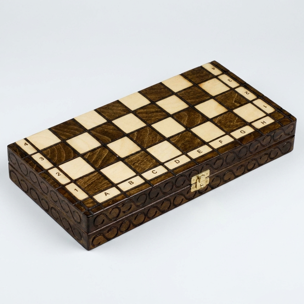 UK Classic Wooden Chess Set - Sycamore Pieces & Square